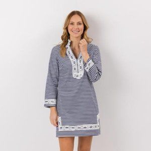 STS Stripe Long Sleeve Classic Tunic with Embroidery Sail To Sable NWT